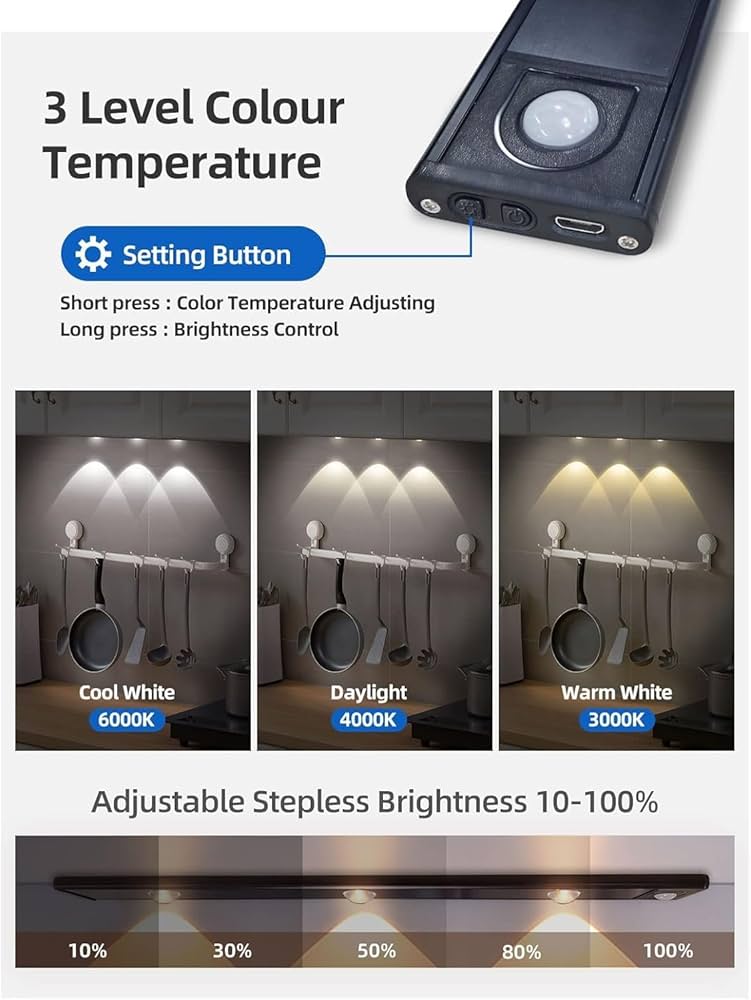 Led motion sensor cabinet light