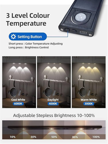 Led motion sensor cabinet light